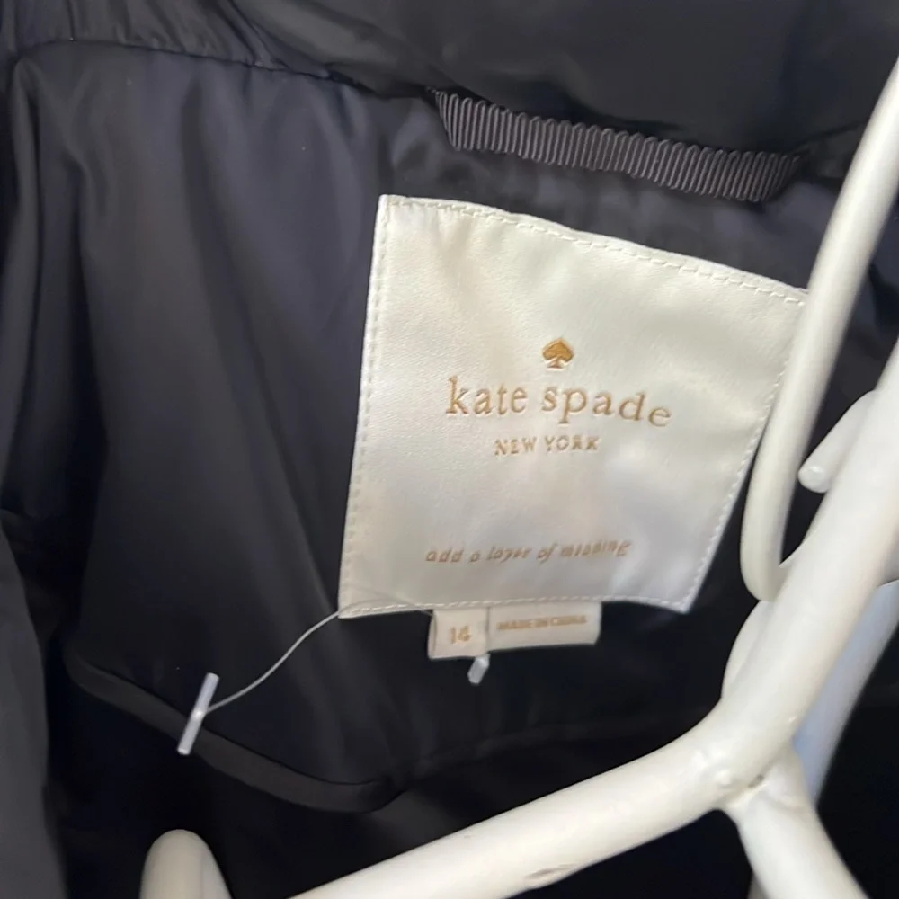 Kate Spade Peplum Puffer Jacket in Black - Picture 5 of 6